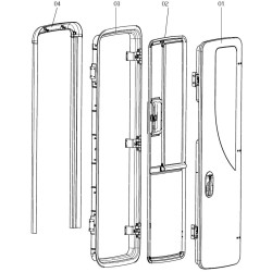 Marco exterior CARAD-RF y CARAD-R con bisagras DOMETIC - BG2164