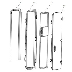 CARAD-RF and CARAD-R external frame with DOMETIC hinges - BG2164