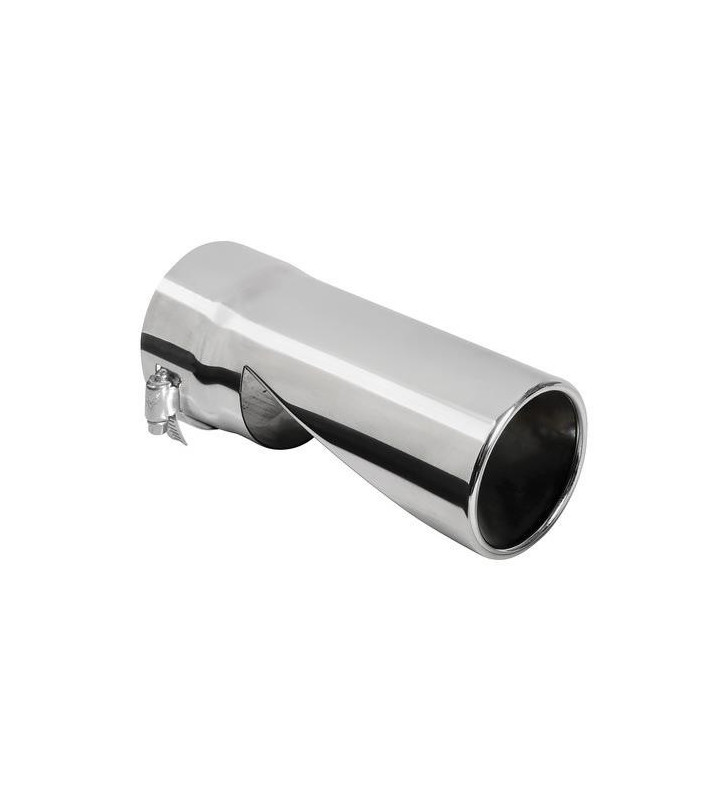 Polished stainless steel tailpipe Ø 55-70 mm