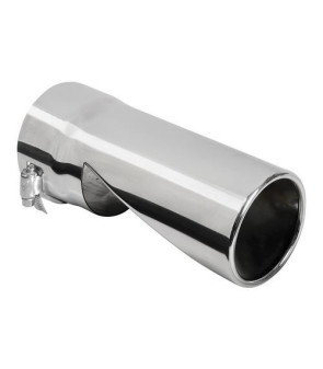 Polished stainless steel tailpipe Ø 55-70 mm