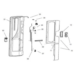 Kit de 13 tapas para panel de puerta RAL7035 Dometic CaraD-R/RF - BG2187-02