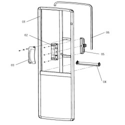 Carter pour poignée de porte intérieure Dometic CaraD-RF - BG2202