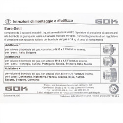 Regulator Fittings Kit ITA-EU Cylinders