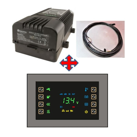 Pack cargador NE324TVDL + panel NE274TVDL + cable NORDELETTRONIC