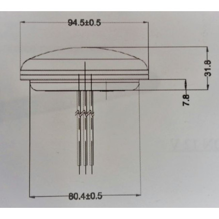 Kit B diamètre 95 mm remplacement de 6 feux arrière LED 12-24V