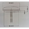 Transparent LED retrom light 12-24V Ø95 mm superseal connector