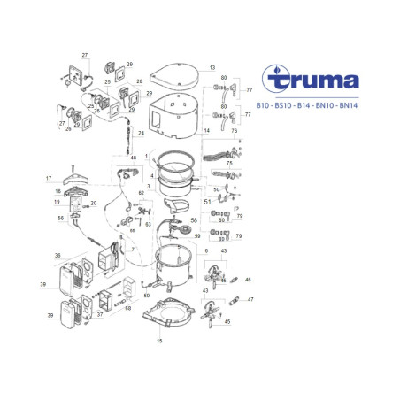 Elettrodo Controllo Boiler Truma - 70000-56200 B10-b10s-b14-bn10-bn14