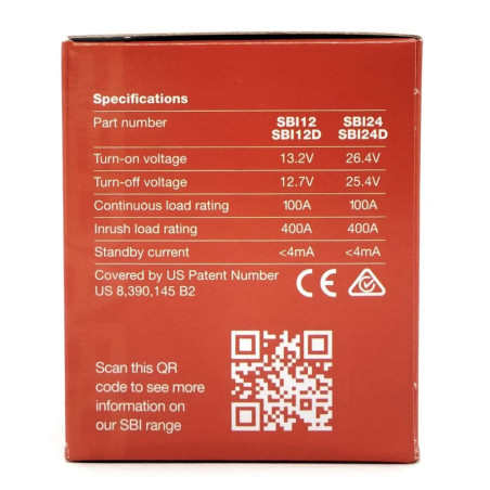 REDARC SMART START 100A - SBI12V - ISOLATORE A DOPPIA BATTERIA