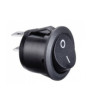 I / O 10A black round built-in switch Ø 20