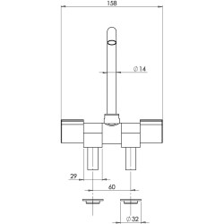 Foldable ALTO chrome mixer group.