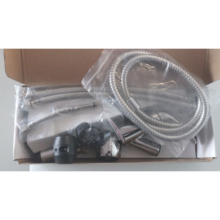 Mezclador de cocina HTD con ducha extraible + flexo 1,5 mt