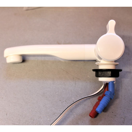 COMET LONDON white mixer tap with microswitch, PG connections, 22 mm hole
