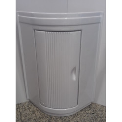 Corner column for bathroom left white 430x430h800