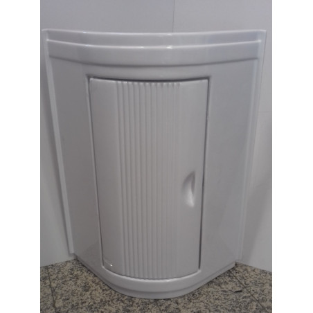Columna de esquina para baño izquierda blanca 430x430h800