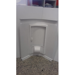 Colonne d'angle pour salle de bain gauche blanc 430x430h800