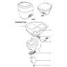 STARLITE / GALAXY Thetford 08975 WC gasket and fixing assembly