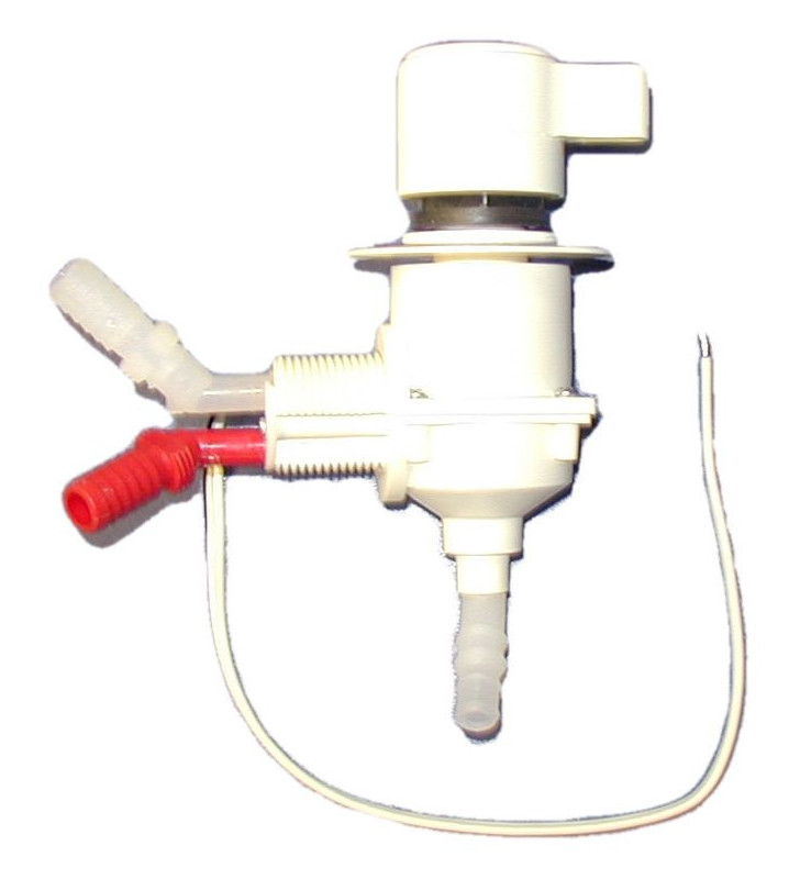 White automatic undercounter premixer with 22 mm hole and PG connections with microswitch