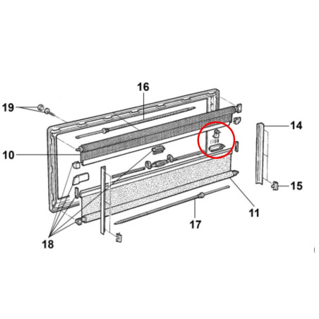 Pestillo completo para ventanas derecha e izquierda Seitz S3/S4 SEITZ - BG004712 - 4460005544