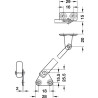 Supporto telescopico 250 mm acciaio x ante a ribalta legno