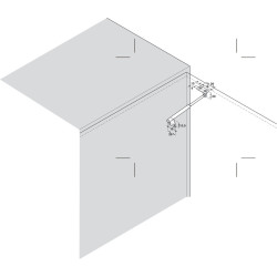 Supporto telescopico 150 mm acciaio x ante a ribalta legno