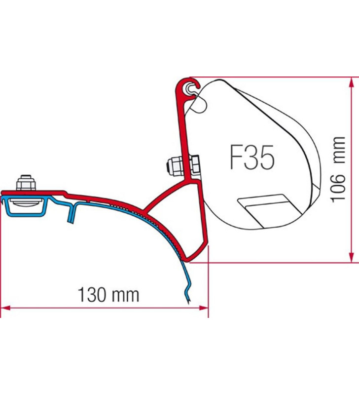 Fiamma Veranda Assembly Kit VW T5 Multivan, Transporter