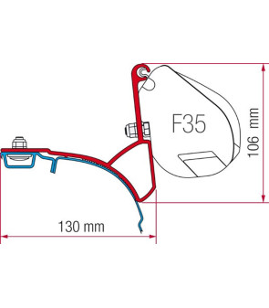 Fiamma Veranda Assembly Kit VW T5 Multivan, Transporter