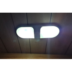 CEILING LAMP 70BIS LED 12V 300Lm WW 2XLV9 + INT. WHITE