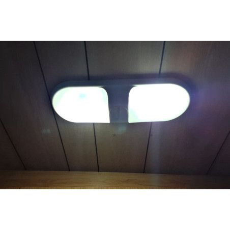 LAMPARA DE TECHO 70BIS LED 12V 300Lm WW 2XLV9 + INT. BLANCO
