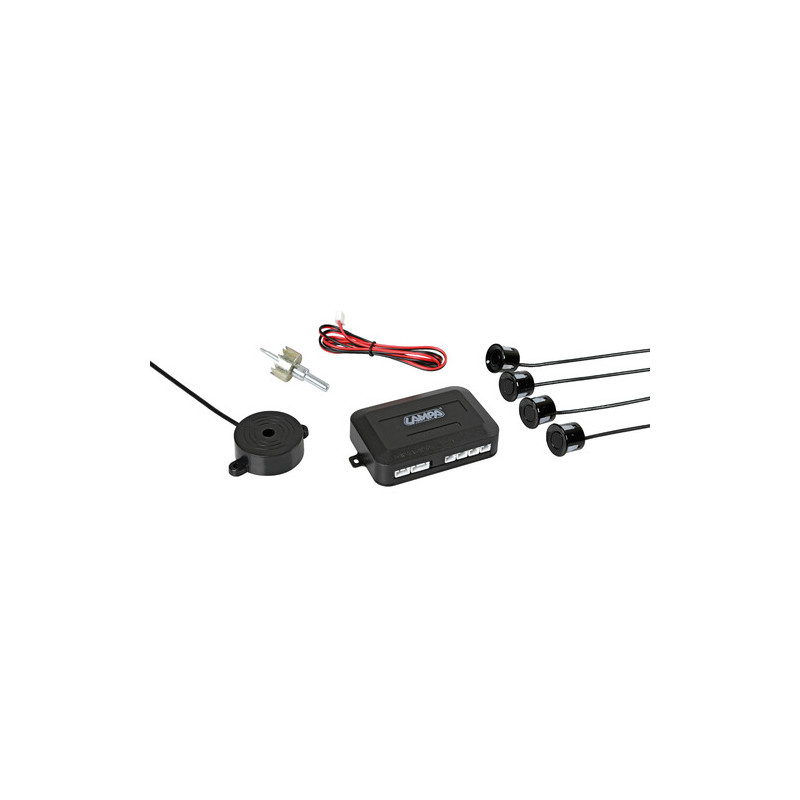 Kit of 4 rear parking sensors - 12V - 2.5 metres