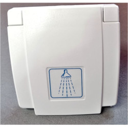 Raccordement d'eau externe avec mitigeur eau chaude/froide et pommeau de douche - raccords rapides - flexible de 1,5 m