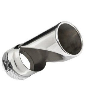 Polished stainless steel tailpipe Ø 50-62 mm