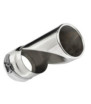 Polished stainless steel tailpipe Ø 50-62 mm