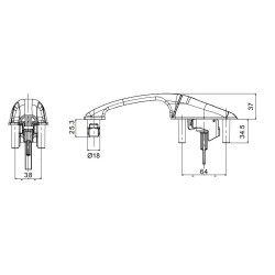 Serratura Zadi Roulotte bianca completa G18A184