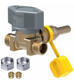 TRUMA gas valve deviation quick coupling handle. gray