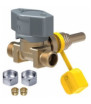 TRUMA gas valve deviation quick coupling handle. gray