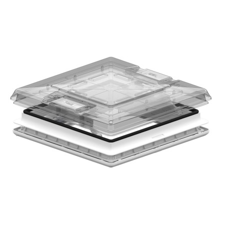 Ventilación de ojo de buey 50 cristal FIAMMA con apagón y mosquitero - 01668-02D