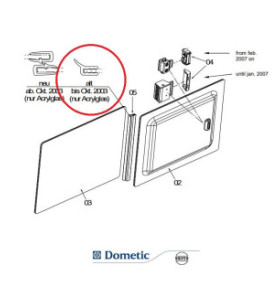 1 meter SEAL FOR SLIDING WINDOWS SEITZ up to 10/2003 - D0013Z - 9104104477