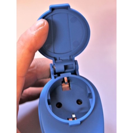 Spina mobile passante ad angolo Presa CEE 17 -Presa Schuko 16 A
