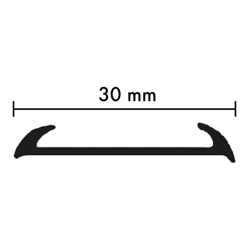 10 meters Black rubber base x medium joint cover Bandelle