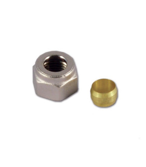 Nut with brass ogive for copper pipe Ø 10 mm