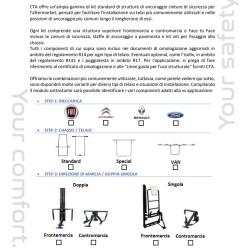 CTA STRUTTURA ANCORAGGIO CINTURA SINGOLA 3 PUNTI DX h1147 CON CINTURA