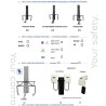 CTA STRUTTURA ANCORAGGIO CINTURA SINGOLA 3 PUNTI DX h1147 CON CINTURA