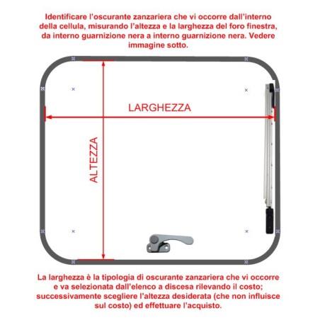GM type blackout mosquito net from 40 to 90 cm with frame