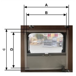 Moustiquaire occultante type GM 300x550 mm avec cadre