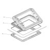 TELAIO COMPLETO HEKI 1 GRIGIO CHIARO CON VENTILAZIONE - Dometic 540E0109