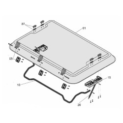 Kolben mit Bullaugenbefestigung Dometic Heki 2 / Heki 2 De Luxe - 570E20 -. 4460000080