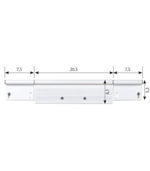 HINGE KIT C07 61X200 + 2 * 53X70 WHITE RAL9010