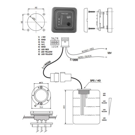 CBE MTTR Kit Brown LED test panel x gray water level x 1 tank