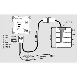 CBE MTT 270572 – Graues LED-Testpanel für Frischwassertank der Stufe 1