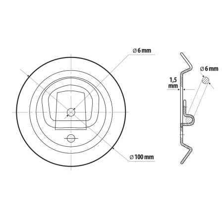 PAIR OF ANCHORING HOOKS G1 "Ø100mm 200 kg"